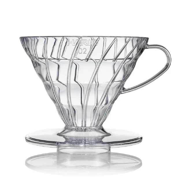 Hario V60-02 dripper, plastový čirý